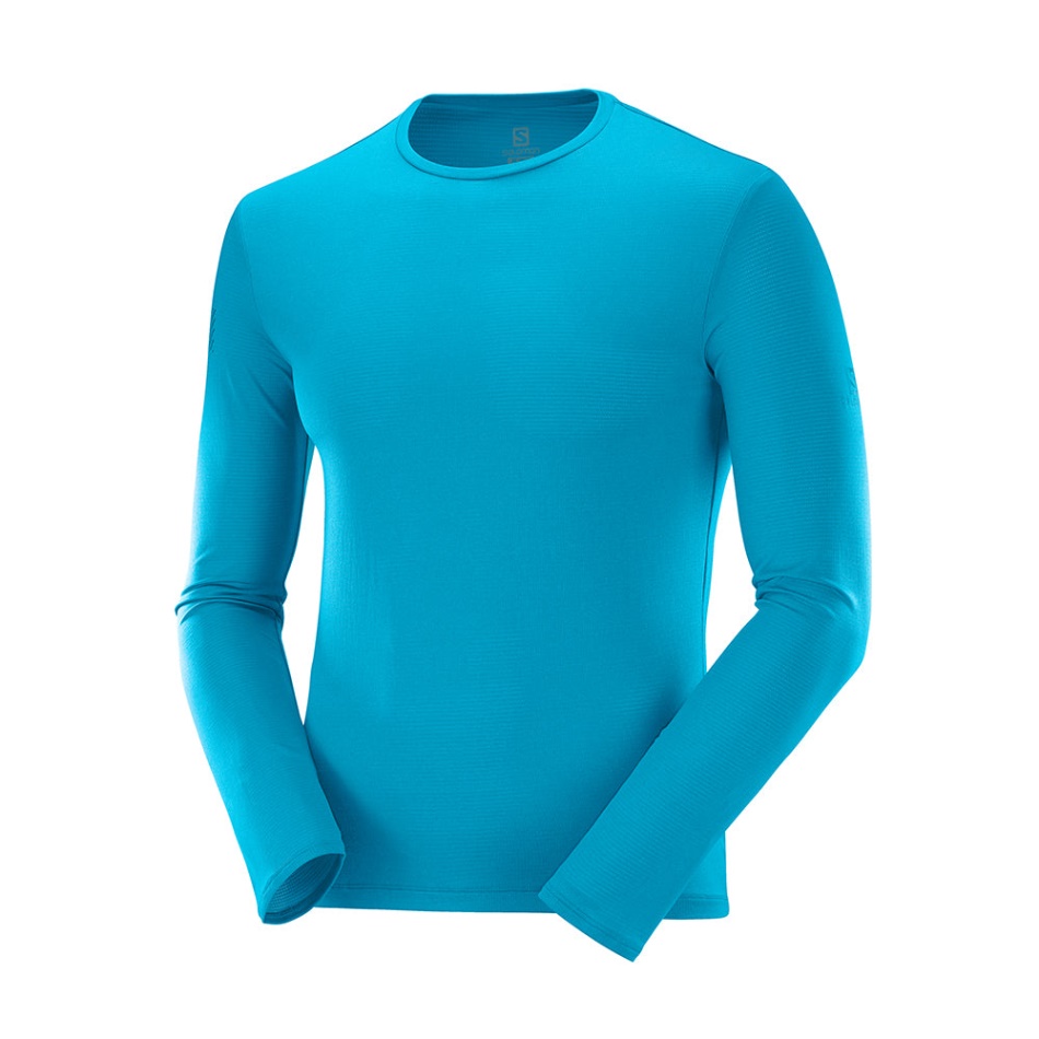 Salomon Agile Ls Tee M Barrier Reef Heather