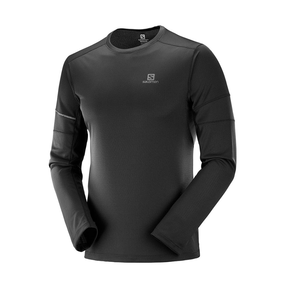 Salomon Agile Ls Tee M črna