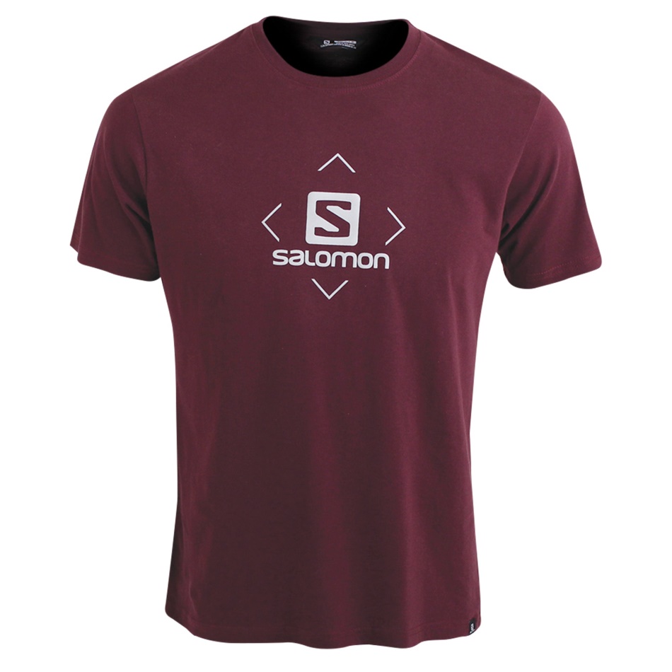 Salomon V škatli Ss Tee M Black/mood Indigo/wine Tasting