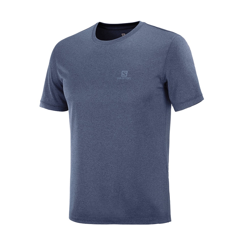 Salomon Explore Tee M Harbor Sivo-opalno Modra Heather