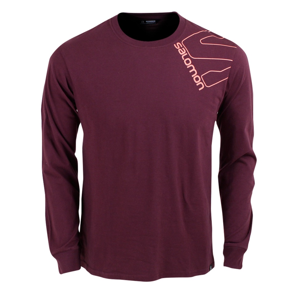 Salomon V Kotu Ls Tee M Black/winetasting