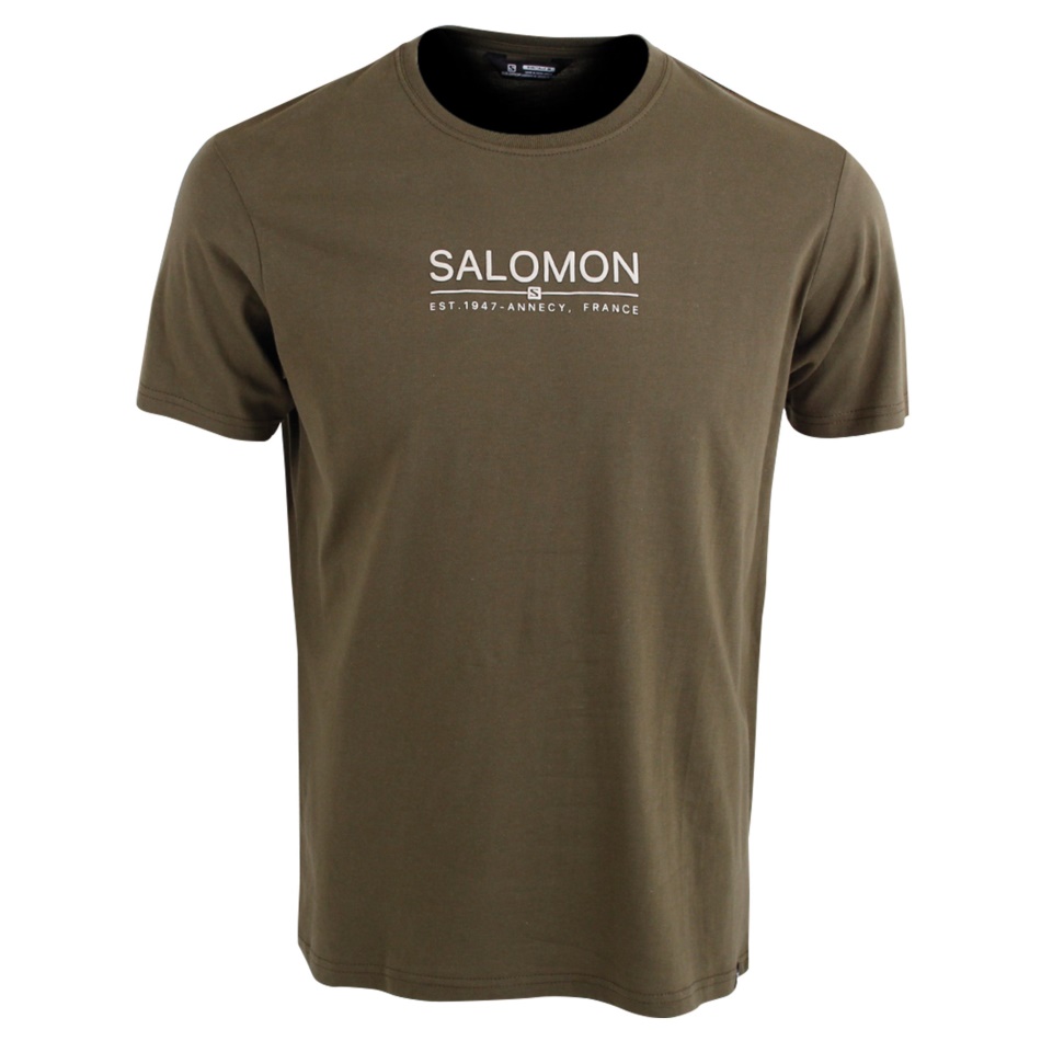 Salomon Jaya Ss Tee M Black Melange/olive Night