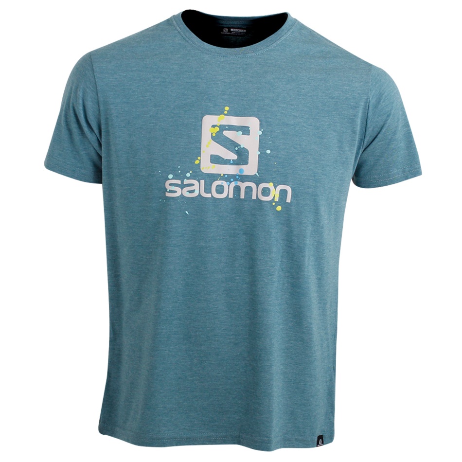 Salomonova Blatna Kopel Ss Tee M Deep Teal Melange