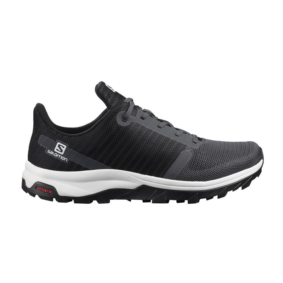 Pohodni čevlji Salomon Outbound Prism Ebony-wht-black