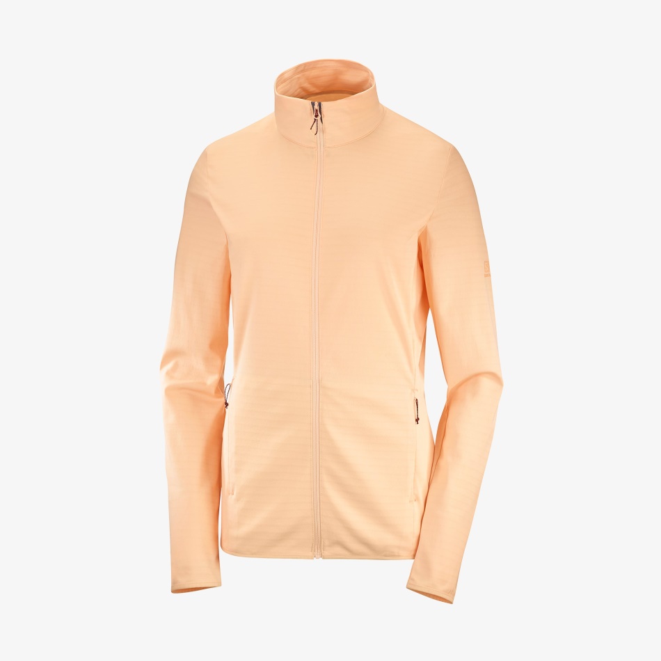 Salomon Outrack Full Zip Midlayer W Apricot Ice