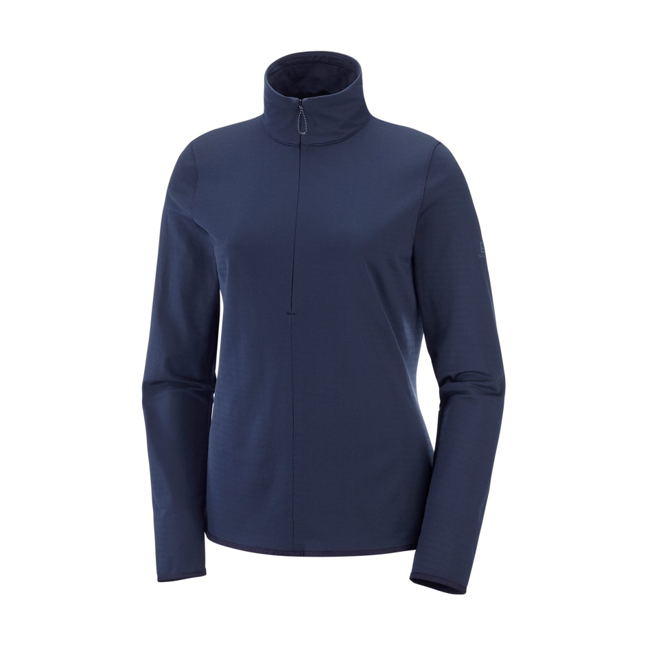 Salomon Outrack Half Zip Midlayer W Black/night Sky