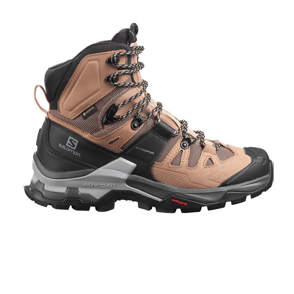 Salomon Quest 4 Gore-tex W Pohodni čevlji Sirocco-mocha Mousse-mandljeva Krema