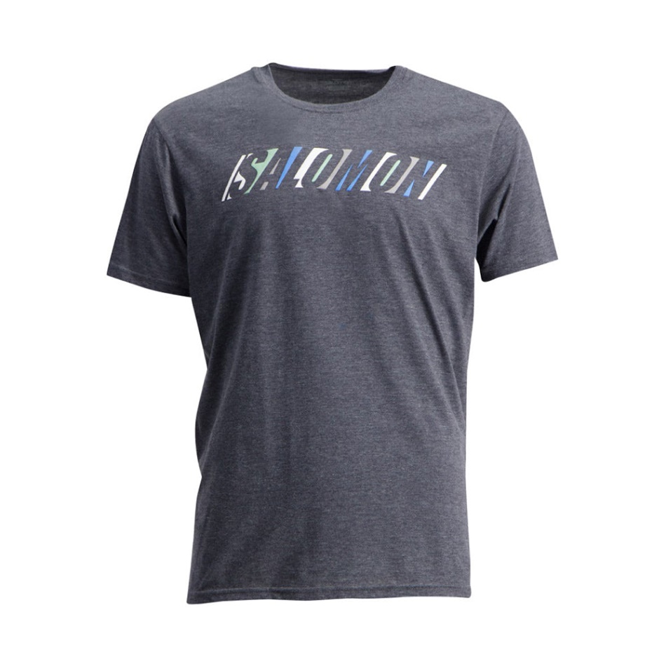 Salomon Run For It Ss Tee B Antrhacit Melange