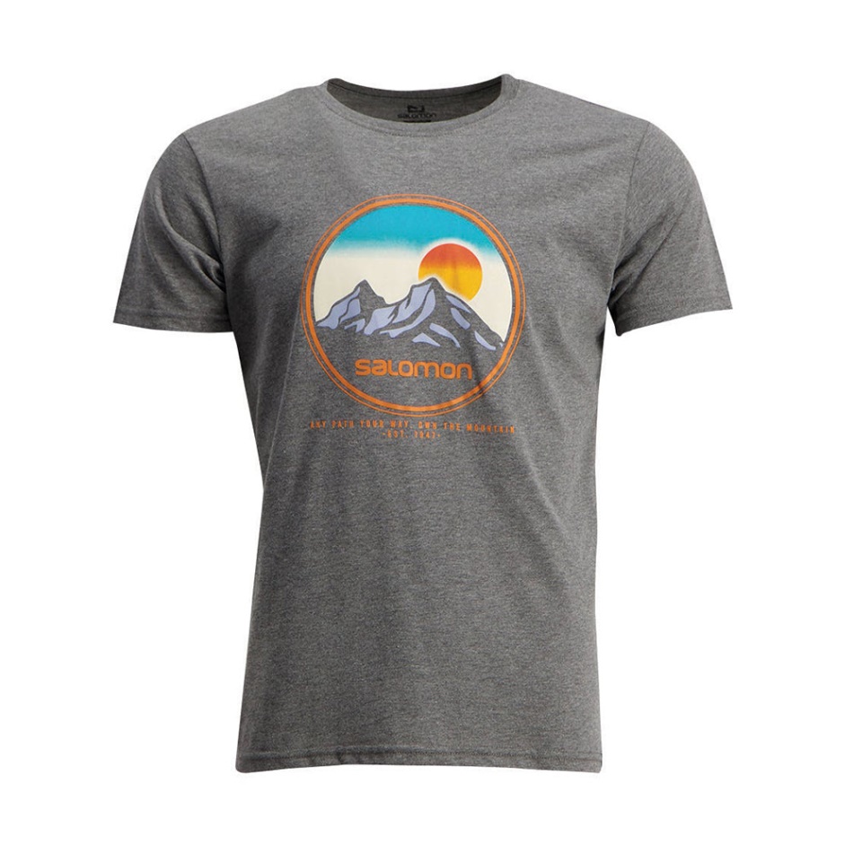 Salomon Shady Ss Tee M Charcoal Tetras