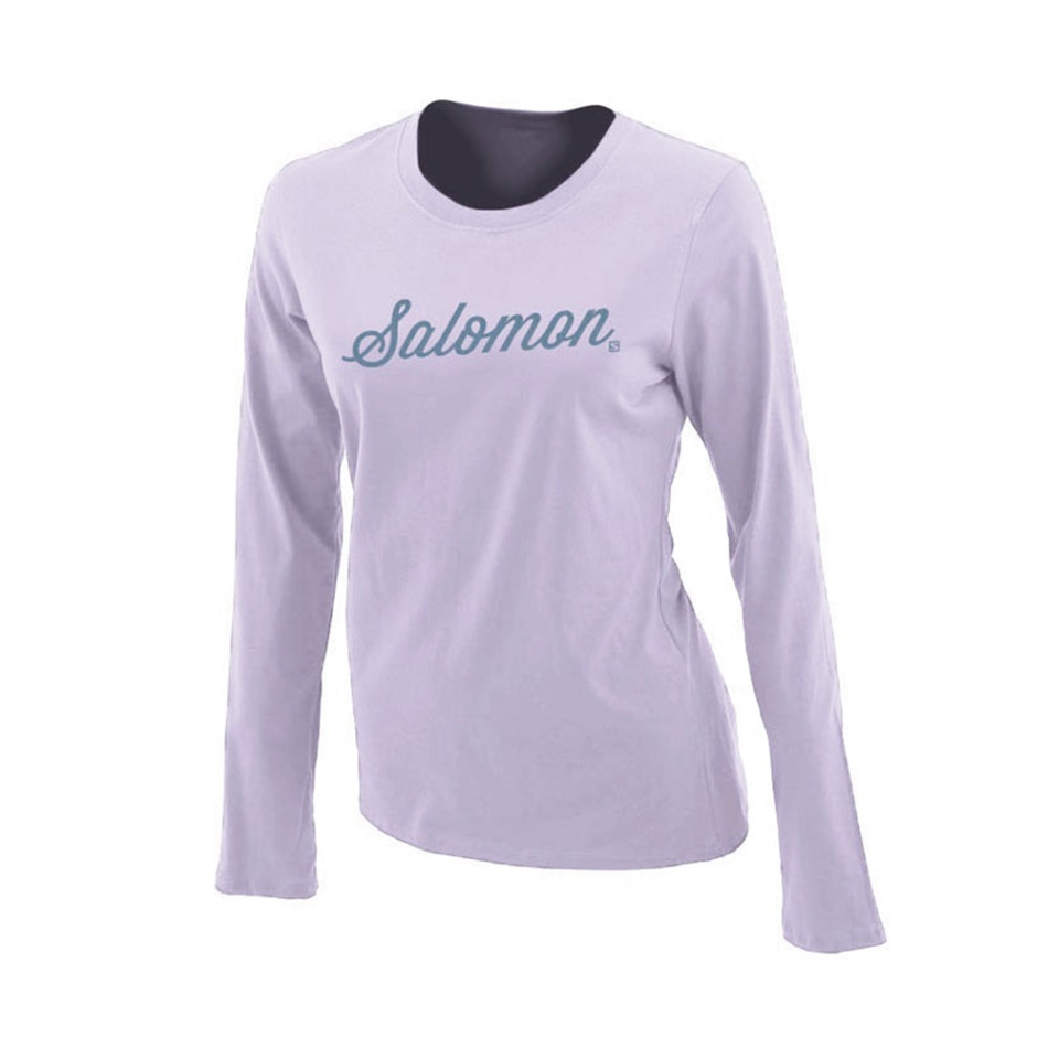 Salomon Smooth Ls Tee G Lila