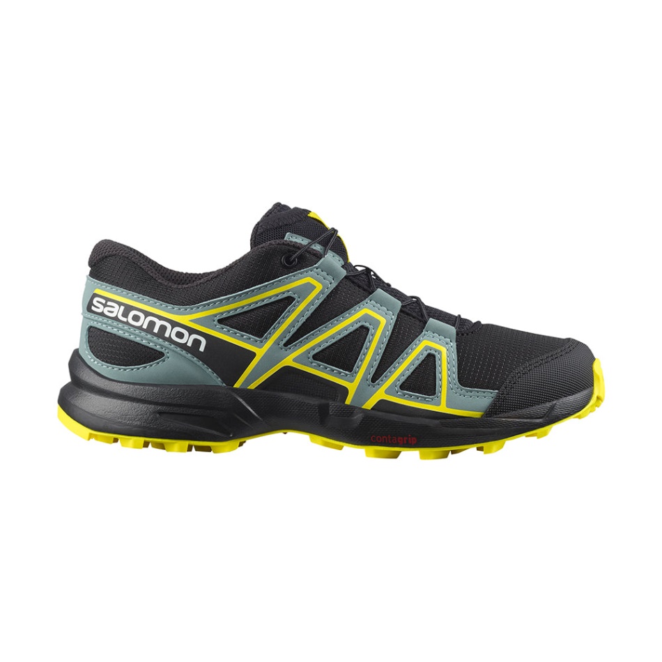 Salomon Speedcross Junior Trail Tekaški čevelj Black-black-evener Primrose