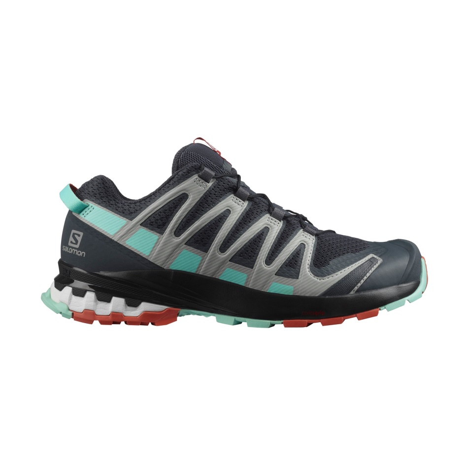 Salomon Xa Pro 3d V8 W Pohodni čevelj Ebony-yucca-mecca Oranžna